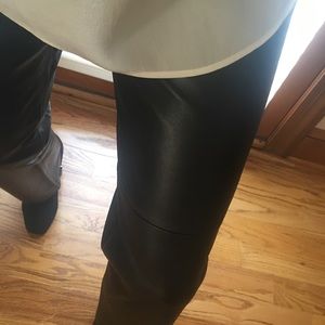 Genuine Black Leather Vintage Pants
